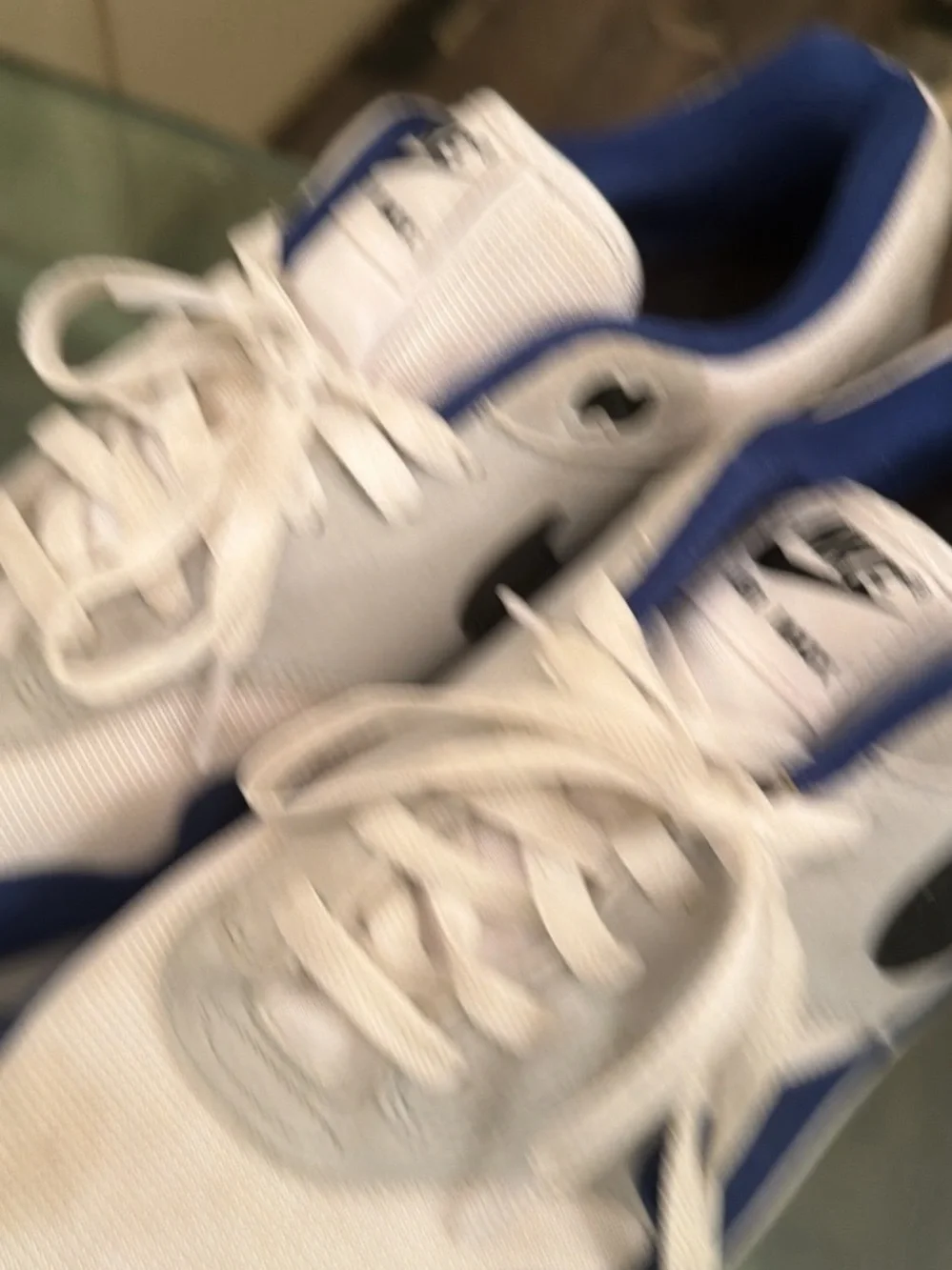 Nike Men’s White, Blue and Black Low-Top Sneakers